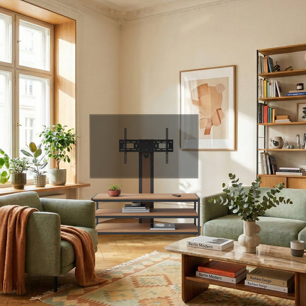 Soporte de Pie para TV Stockholm con mesa 120x40x108cm - Negro [pro.tec]