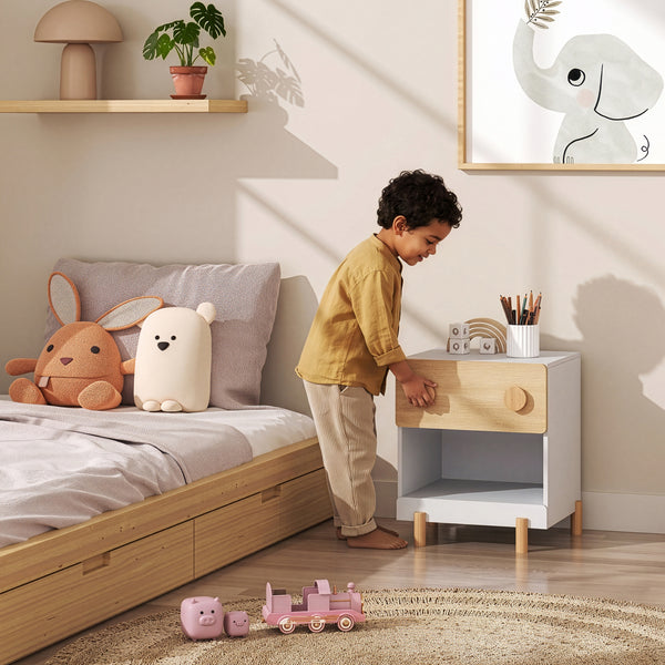 Mesita de noche infantil Vaarentaa 47 x 40 x 35 cm [en.casa]