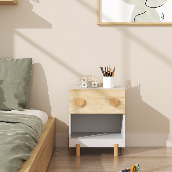 Mesita de noche infantil Vaarentaa 47 x 40 x 35 cm [en.casa]
