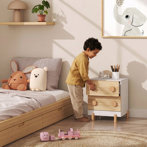 Mesita de noche infantil Vaarentaa 47 x 40 x 35 cm [en.casa]