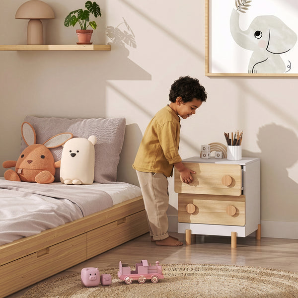 Mesita de noche infantil Vaarentaa 47 x 40 x 35 cm [en.casa]