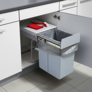 Cubo de basura empotrado Froland 2/3 compartimentos Gris varias versiones [en.casa]