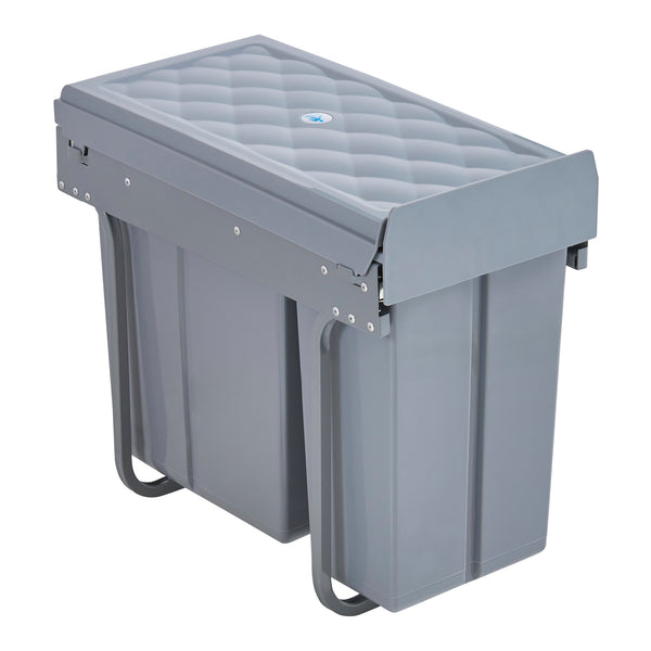 Cubo de basura empotrado Froland 2/3 compartimentos Gris varias versiones [en.casa]