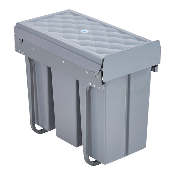Cubo de basura empotrado Froland 2/3 compartimentos Gris varias versiones [en.casa]
