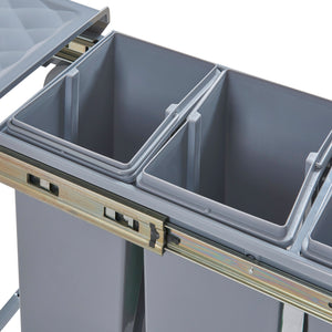 Cubo de basura empotrado Froland 2/3 compartimentos Gris varias versiones [en.casa]