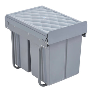 Cubo de basura empotrado Froland 2/3 compartimentos Gris varias versiones [en.casa]
