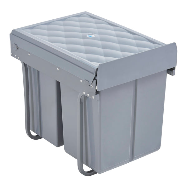 Cubo de basura empotrado Froland 2/3 compartimentos Gris varias versiones [en.casa]