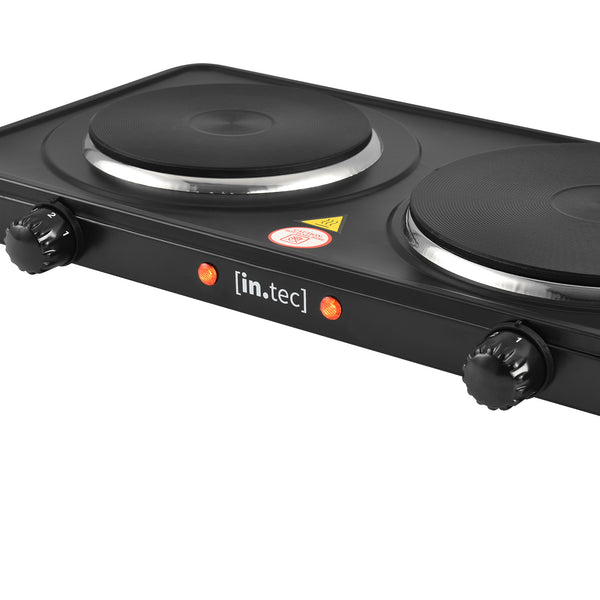 Placa de cocina eléctrica de hierro fundido negro [in.tec]