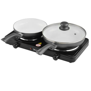 Placa de cocina eléctrica de hierro fundido negro [in.tec]