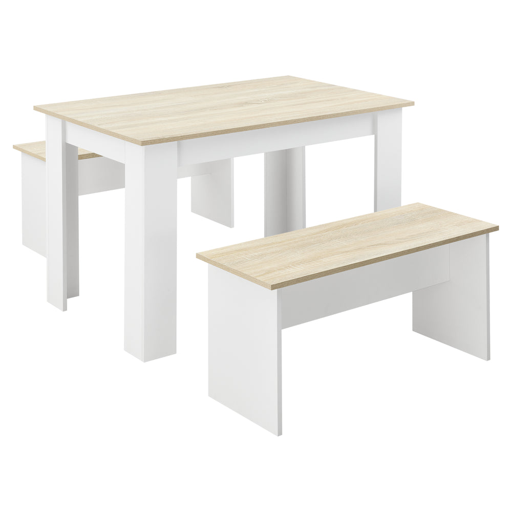 Conjunto de mesa y banco 110x70 cm en varios colores en.casa - premiumXL