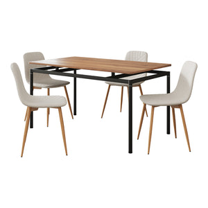 Grupo de comedor Hemnes de 5 piezas [en.casa]