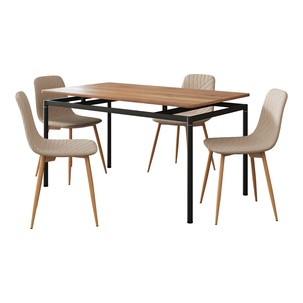 Grupo de comedor Hemnes de 5 piezas [en.casa]