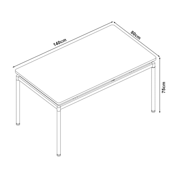 Grupo de comedor Hemnes de 5 piezas [en.casa]
