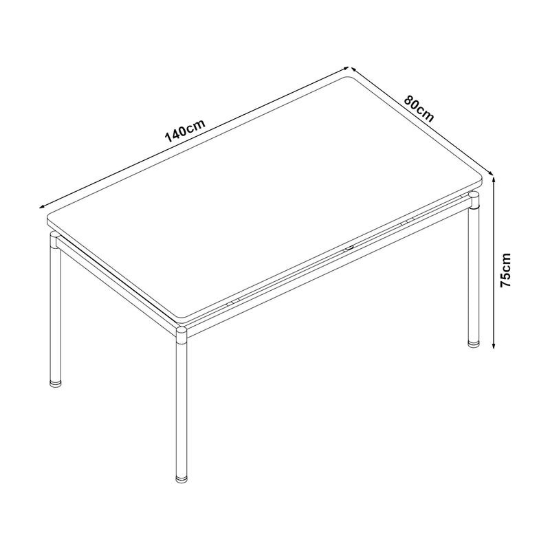 Esquema acotado Grupo de comedor Hemnes de 5 piezas [en.casa]