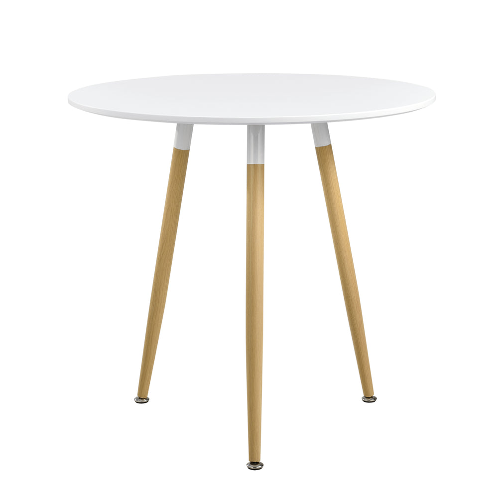 Mesa de comedor Camille Ø80 cm retro - diseño blanco en.casa - premiumXL