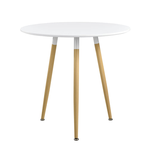 Mesa de comedor Camille Ø80 cm retro - diseño blanco en.casa - premiumXL