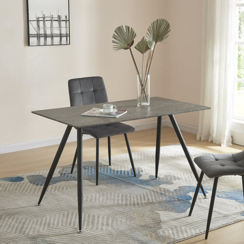 Mesa de comedor Fitjar efecto hormigón en varias medidas [en.casa] - premiumXL