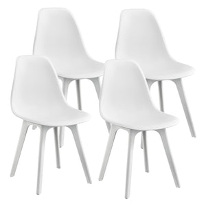Grupo de comedor Horten 5 piezas Mesa 120x60 cm Blanco [en.casa]