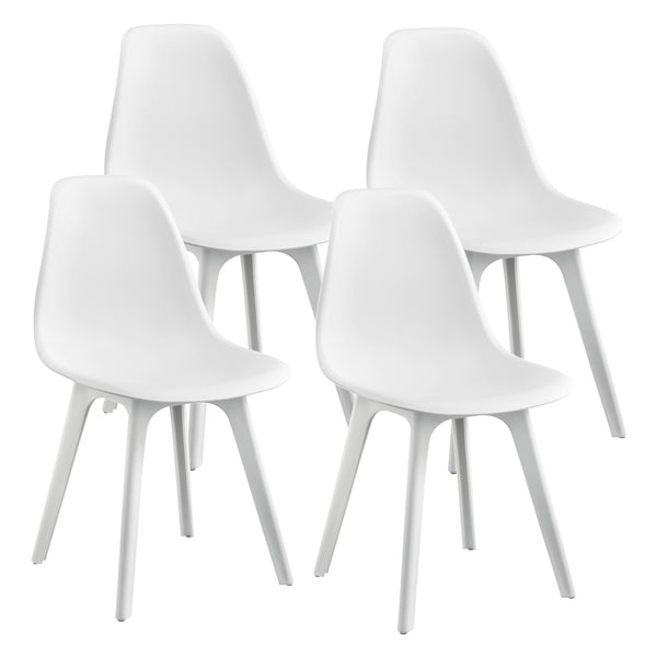 Grupo de comedor Horten 5 piezas Mesa 120x60 cm Blanco [en.casa]