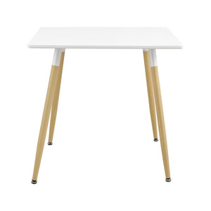 Mesa de comedor Hessen 80x80x74 cm Blanco mate en cuadrado y redondo en.casa
