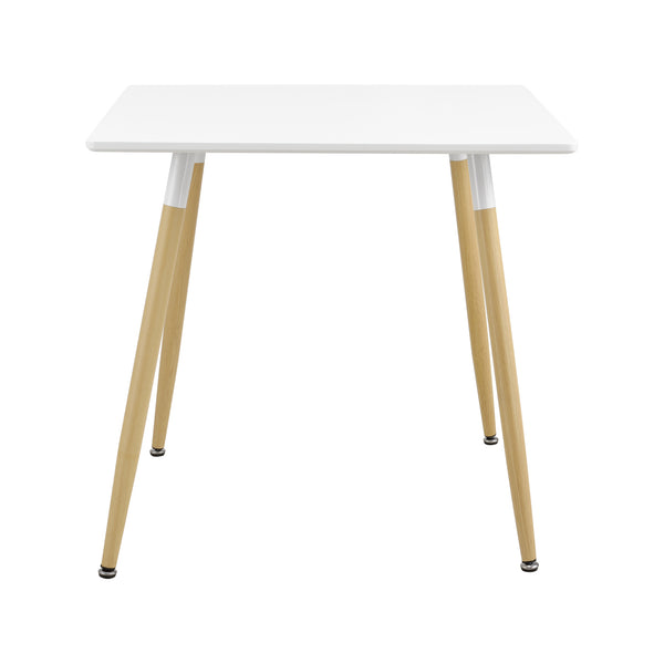 Mesa de comedor Hessen 80x80x74 cm Blanco mate en cuadrado y redondo en.casa