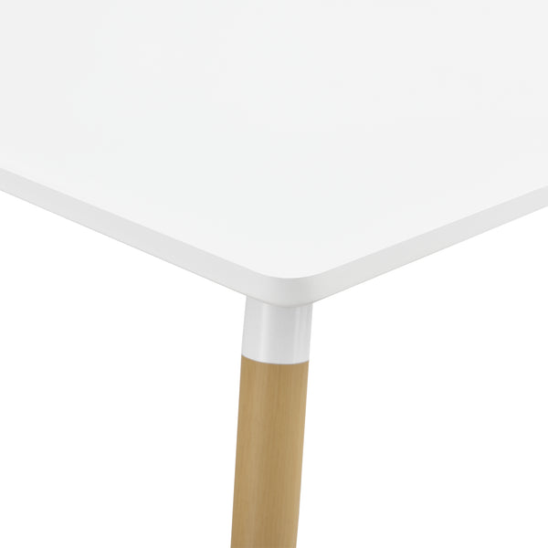 Mesa de comedor Hessen 80x80x74 cm Blanco mate en cuadrado y redondo en.casa