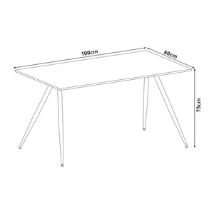 Mesa de comedor Fitjar con aspecto de hormigón en varios tamaños [en.casa]