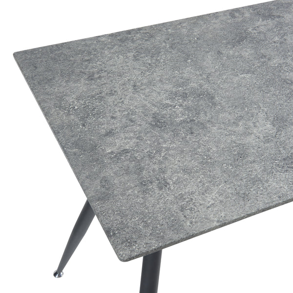 Mesa de comedor Fitjar con aspecto de hormigón en varios tamaños [en.casa]