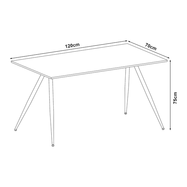 Mesa de comedor Fitjar con aspecto de hormigón en varios tamaños [en.casa]