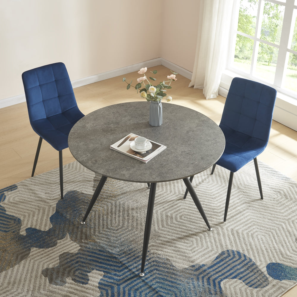 Mesa de comedor Fitjar efecto hormigón en varias medidas [en.casa] - premiumXL