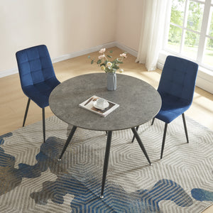 Mesa de comedor Fitjar con aspecto de hormigón en varios tamaños [en.casa]