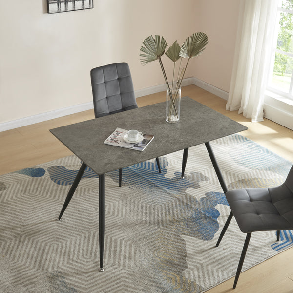 Mesa de comedor Fitjar con aspecto de hormigón en varios tamaños [en.casa]