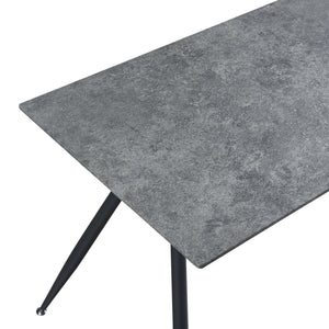 Mesa de comedor Fitjar con aspecto de hormigón en varios tamaños [en.casa]
