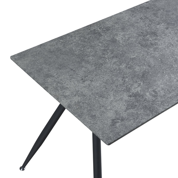 Mesa de comedor Fitjar con aspecto de hormigón en varios tamaños [en.casa]