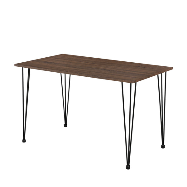 Grupo de comedor Vihti (Juego de 5 piezas) 120x70 cm Gris [en.casa]