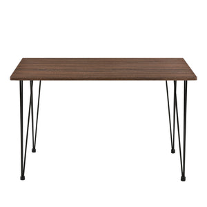 Grupo de comedor Vihti (Juego de 5 piezas) 120x70 cm Gris [en.casa]