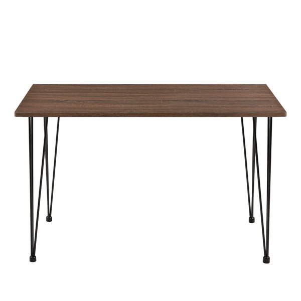 Grupo de comedor Vihti (Juego de 5 piezas) 120x70 cm Gris [en.casa]