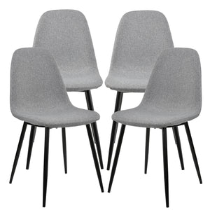 Grupo de comedor Vihti (Juego de 5 piezas) 120x70 cm Gris [en.casa]