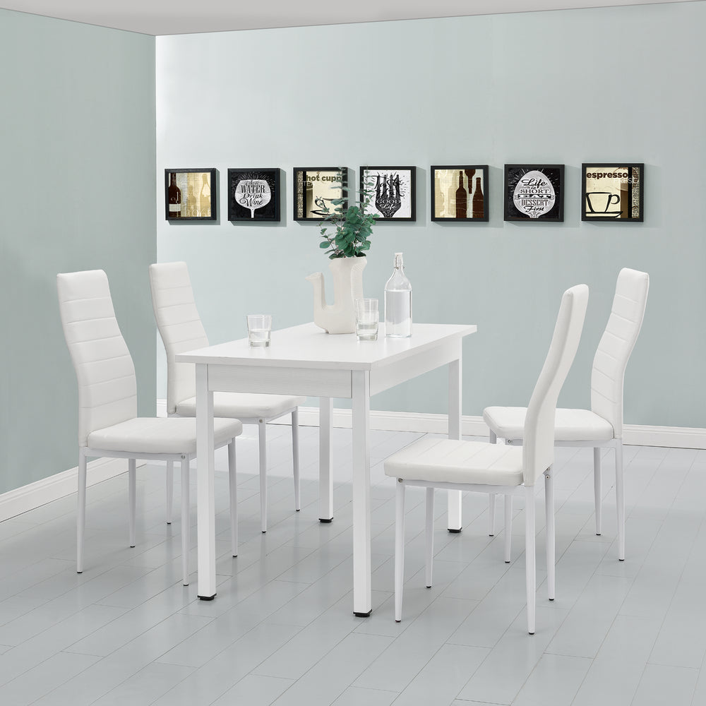 Conjunto de comedor Jørpeland (juego, 5 piezas) 120x60 cm varios colores [en.casa] - premiumXL