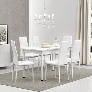Grupo de comedor Bjerkvik (Set, 7 piezas) 140x60 cm en varios colores [en.casa]