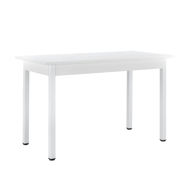 Conjunto de comedor Honningsvåg de 5 piezas con mesa de 120x60 cm y 4 sillas tapizadas en.casa