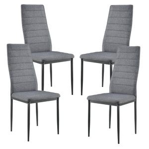 Conjunto de comedor Honningsvåg de 5 piezas con mesa de 120x60 cm y 4 sillas tapizadas en.casa