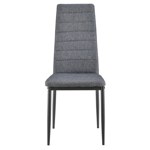 Conjunto de comedor Honningsvåg de 5 piezas con mesa de 120x60 cm y 4 sillas tapizadas en.casa