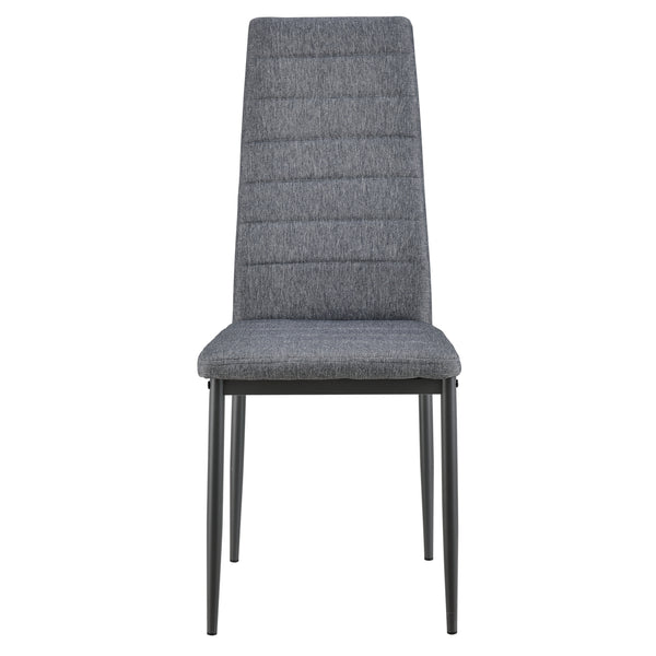 Conjunto de comedor Honningsvåg de 5 piezas con mesa de 120x60 cm y 4 sillas tapizadas en.casa