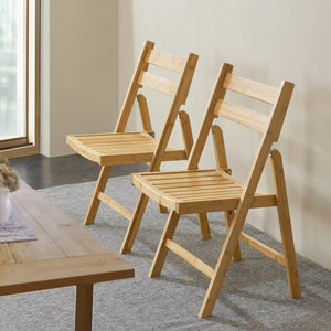 Silla plegable Gran de bambú en set de 2 [en.casa] - premiumXL