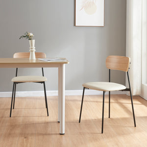 Silla de comedor Jyväskylä juego de 2 78x45x48 cm beige [en.casa] - premiumXL