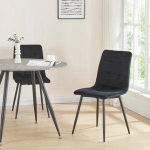 Silla de comedor Lexnitz juego de 2 con patas redondas en varios colores [en.casa] - premiumXL