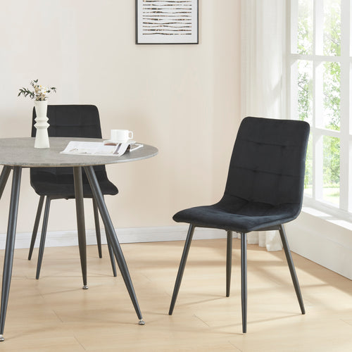 Silla de comedor Lexnitz juego de 2 con patas redondas en varios colores [en.casa] - premiumXL