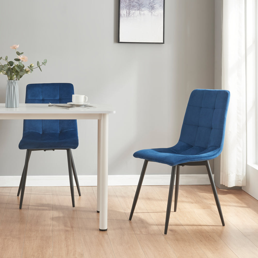 Silla de comedor Lexnitz juego de 2 con patas redondas en varios colores [en.casa] - premiumXL
