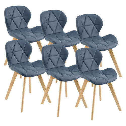 Silla de comedor Älmhult 6 - set de 78x47x52 cm cuero sintético varios colores [en.casa] - premiumXL